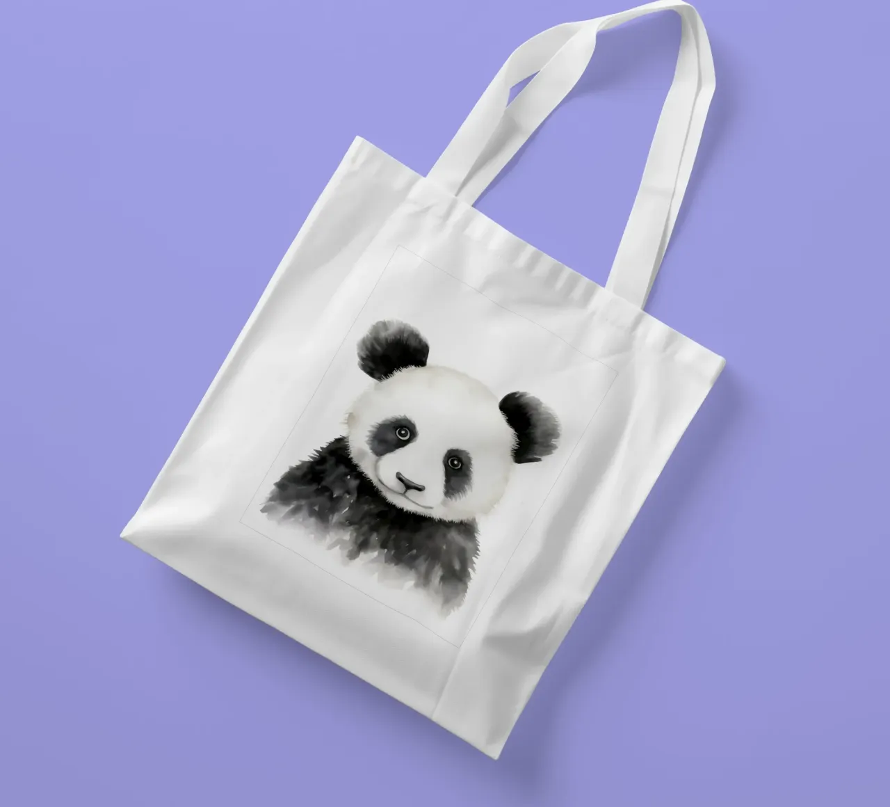 Panda borsa in juta da Olga Wildrose