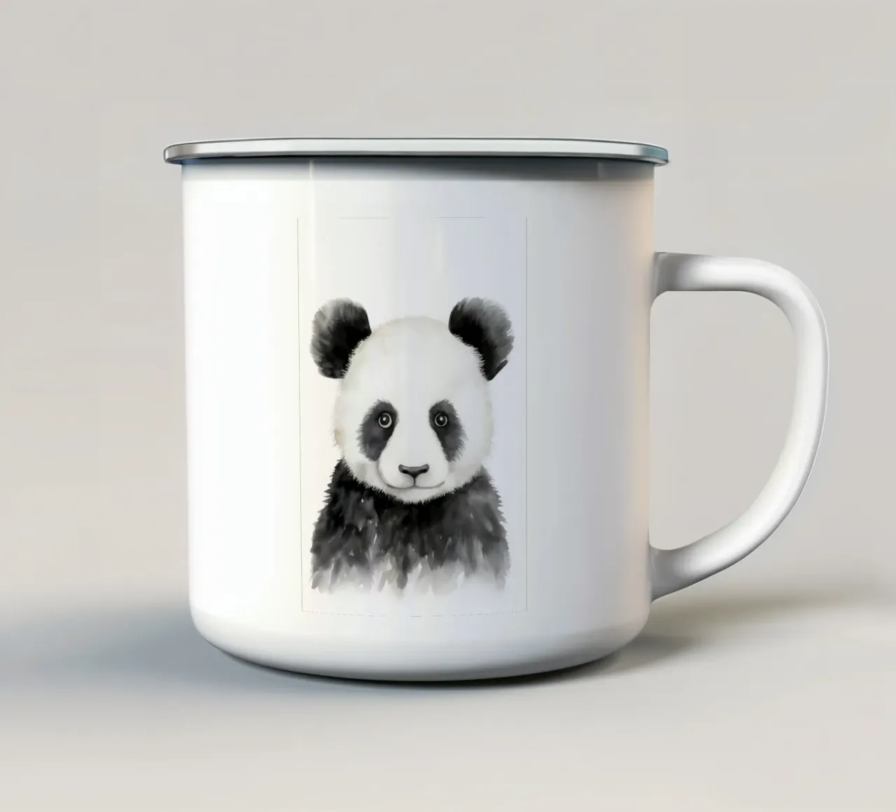 Panda tazza in smalto da Olga Wildrose