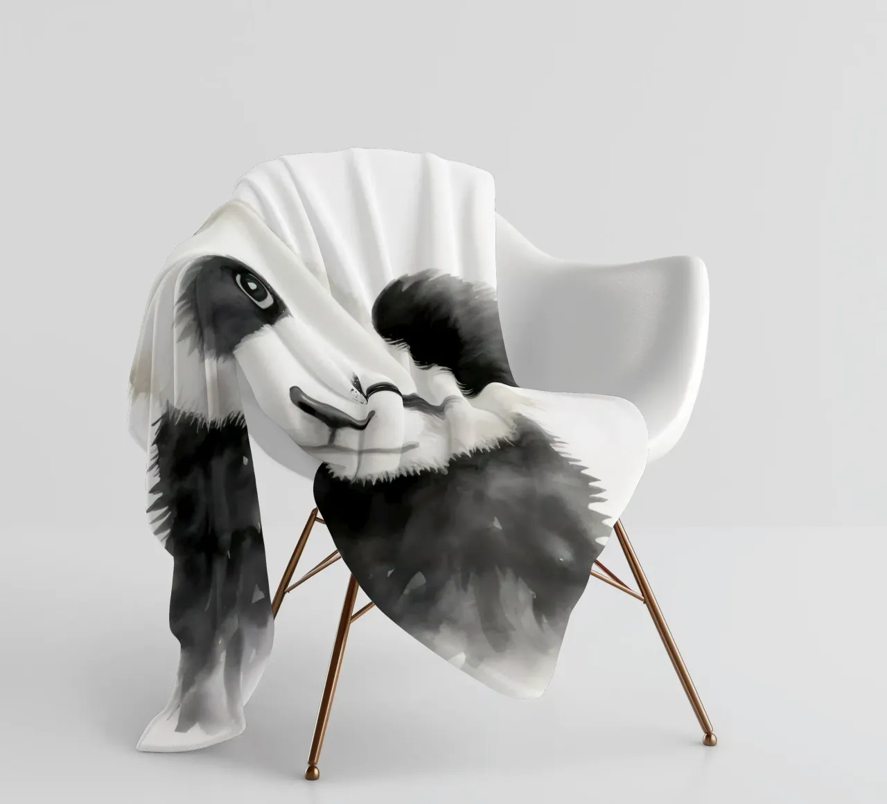 Panda fleecedeken van IamHomeStudio