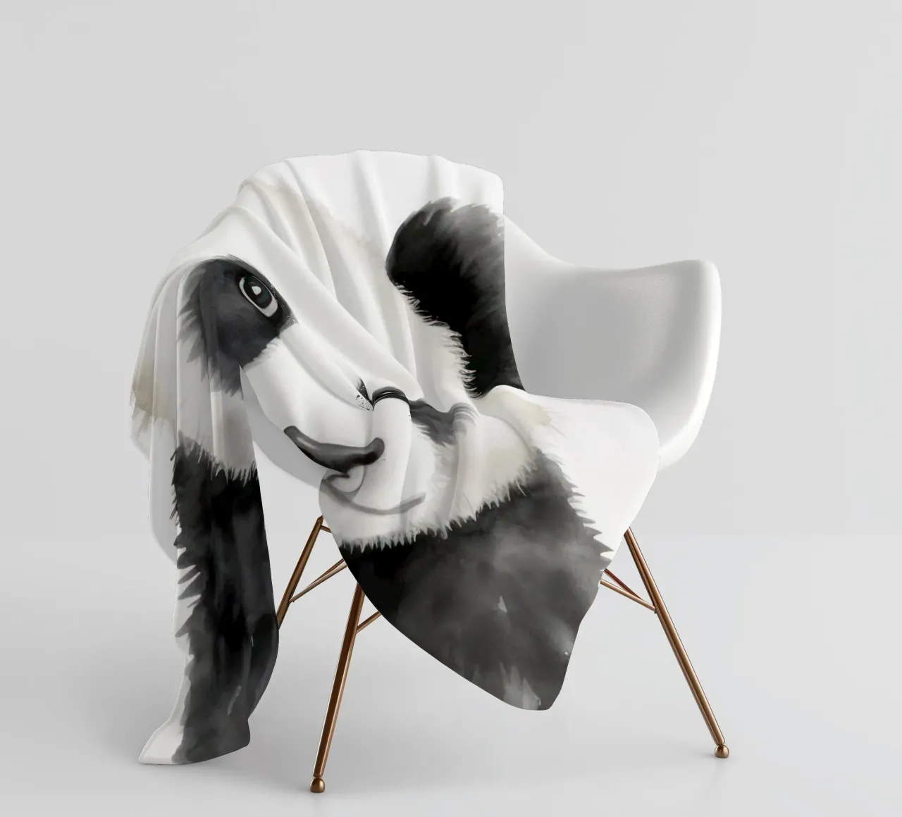 Panda fleecedeken van IamHomeStudio