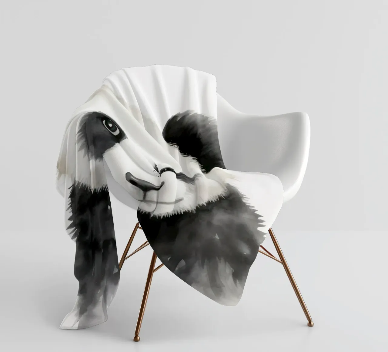 Panda fleecedeken van IamHomeStudio