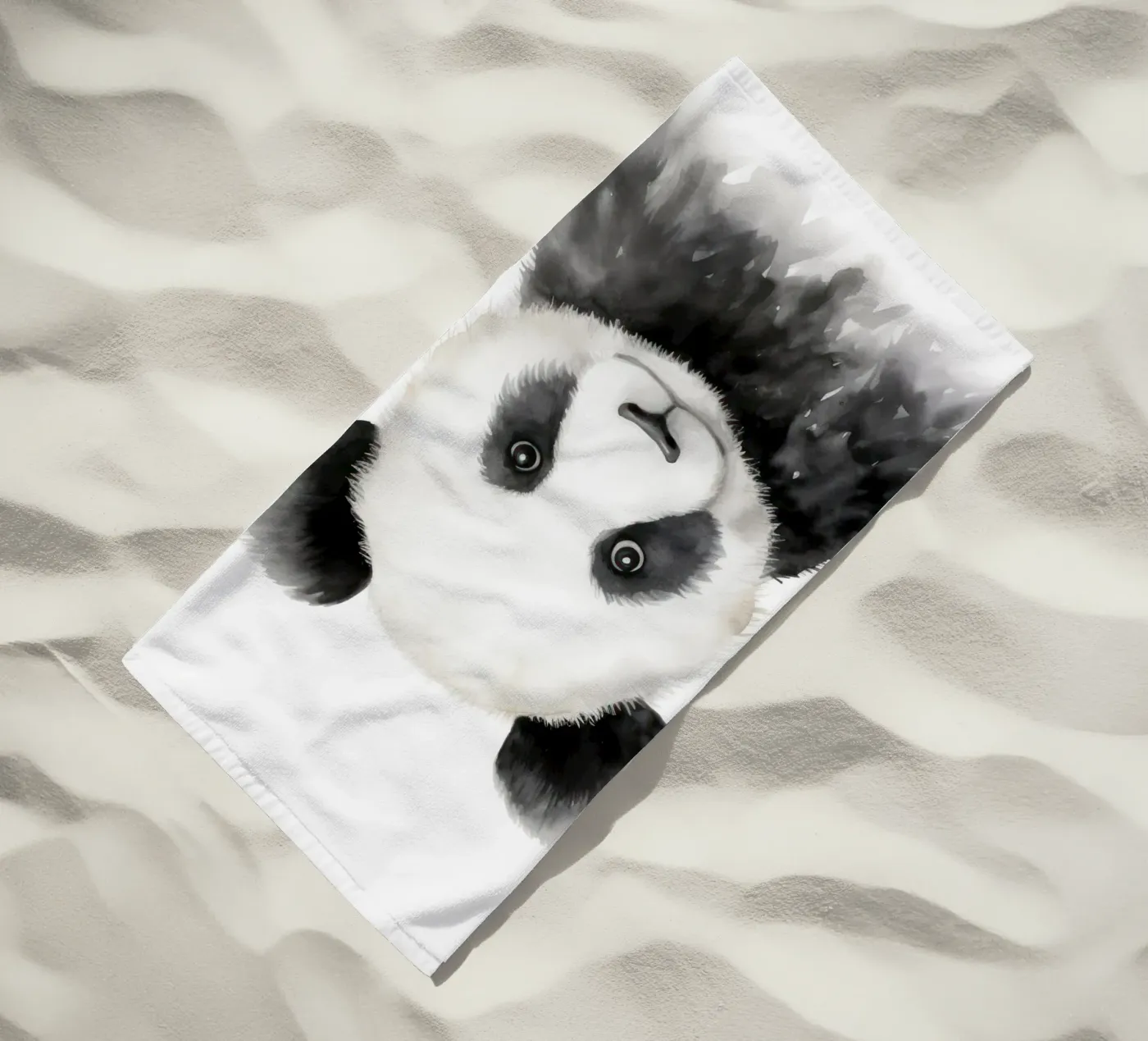 Panda beach towel by IamHomeStudio