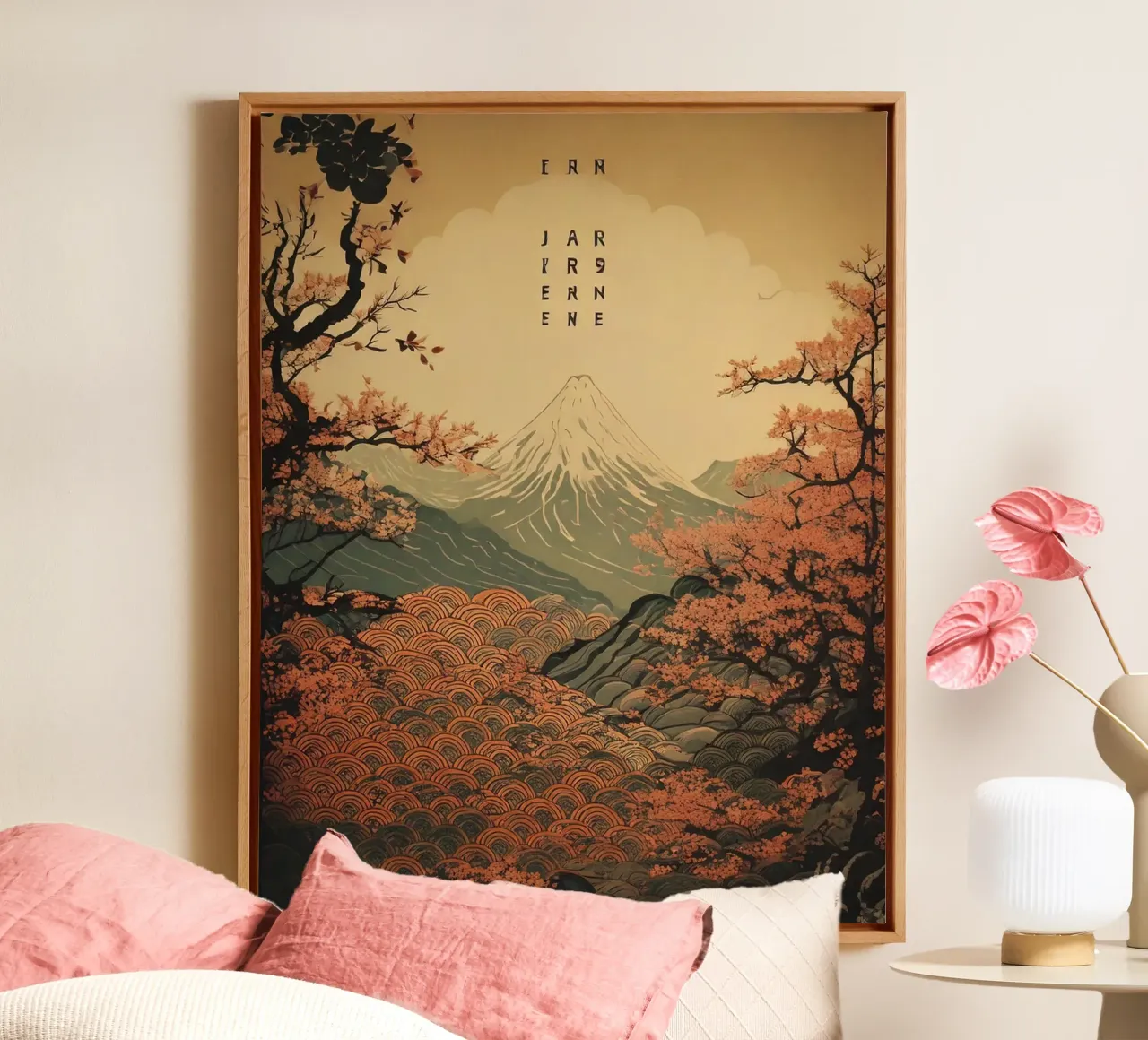 Montagne sacrée canvas with Floater frame by tylerstudio