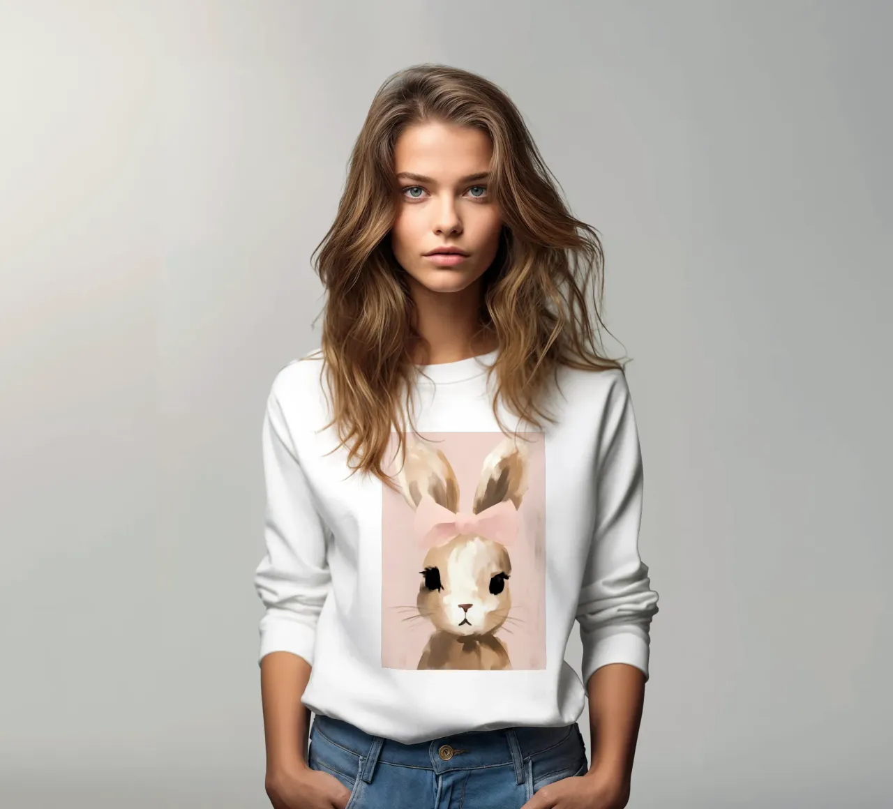 Coniglietto per bambina felpa da IamHomeStudio