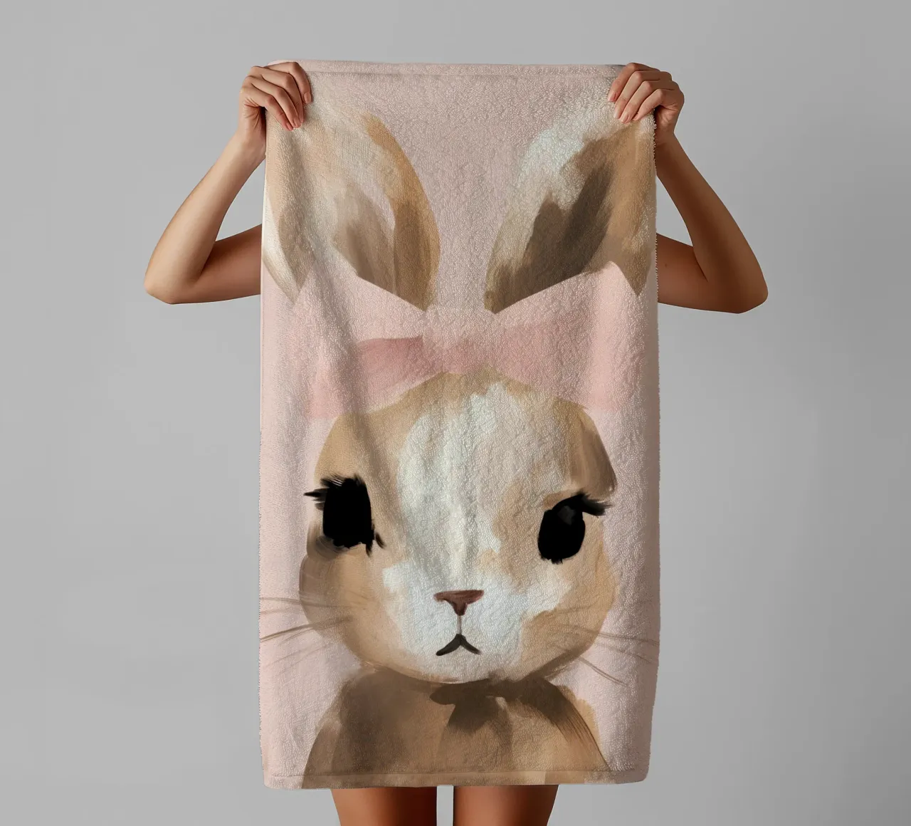 Lapin bébé fille serviette de bain de IamHomeStudio