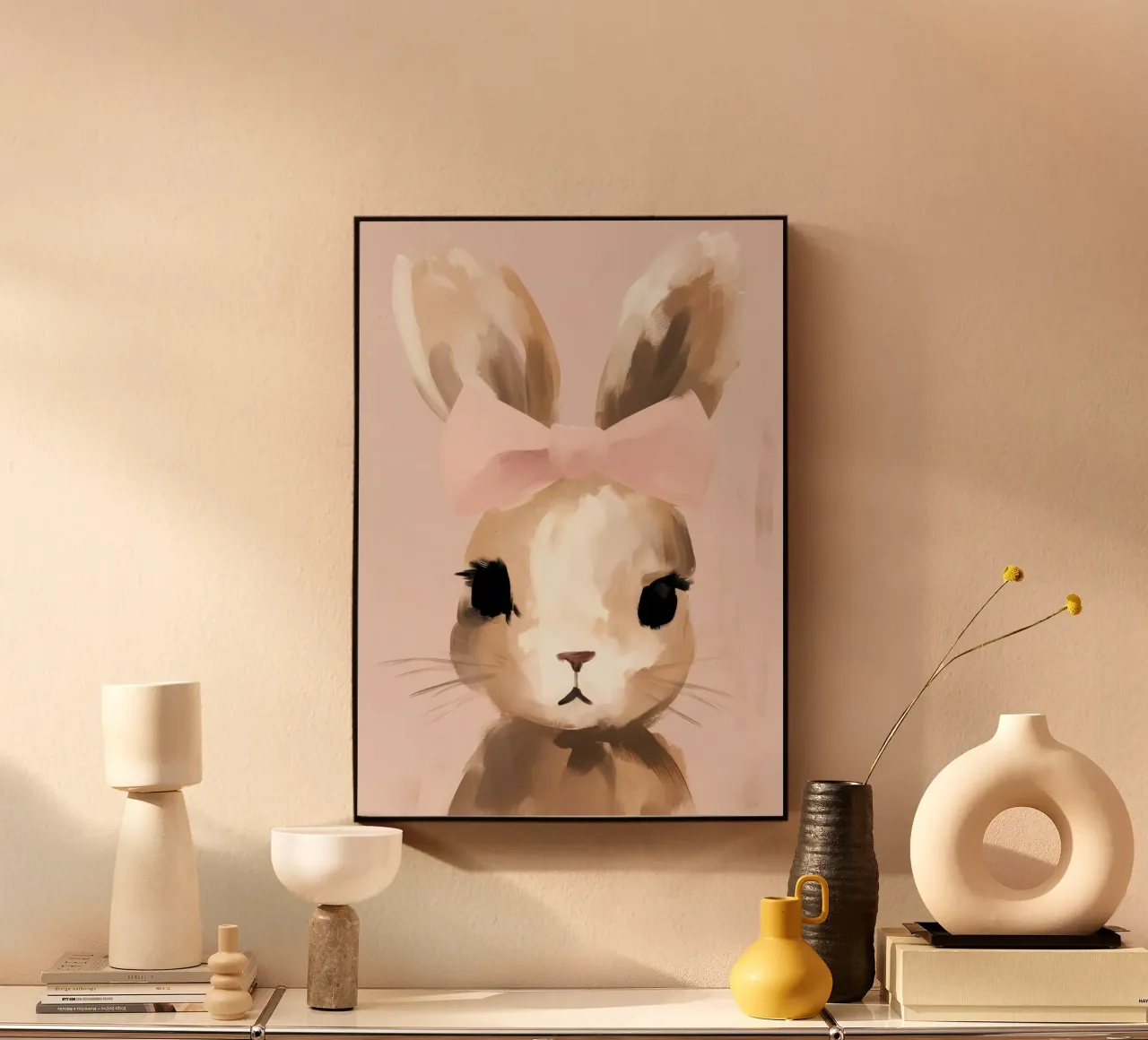 Baby girl bunny alu-dibond by IamHomeStudio