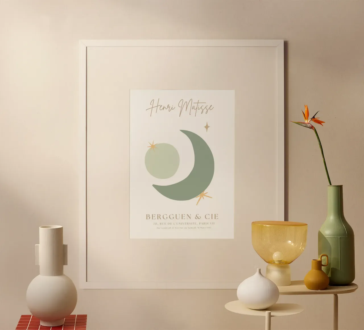 Sage Green Henri Matisse Abstract Print Hahnemühle von pdigitalprints