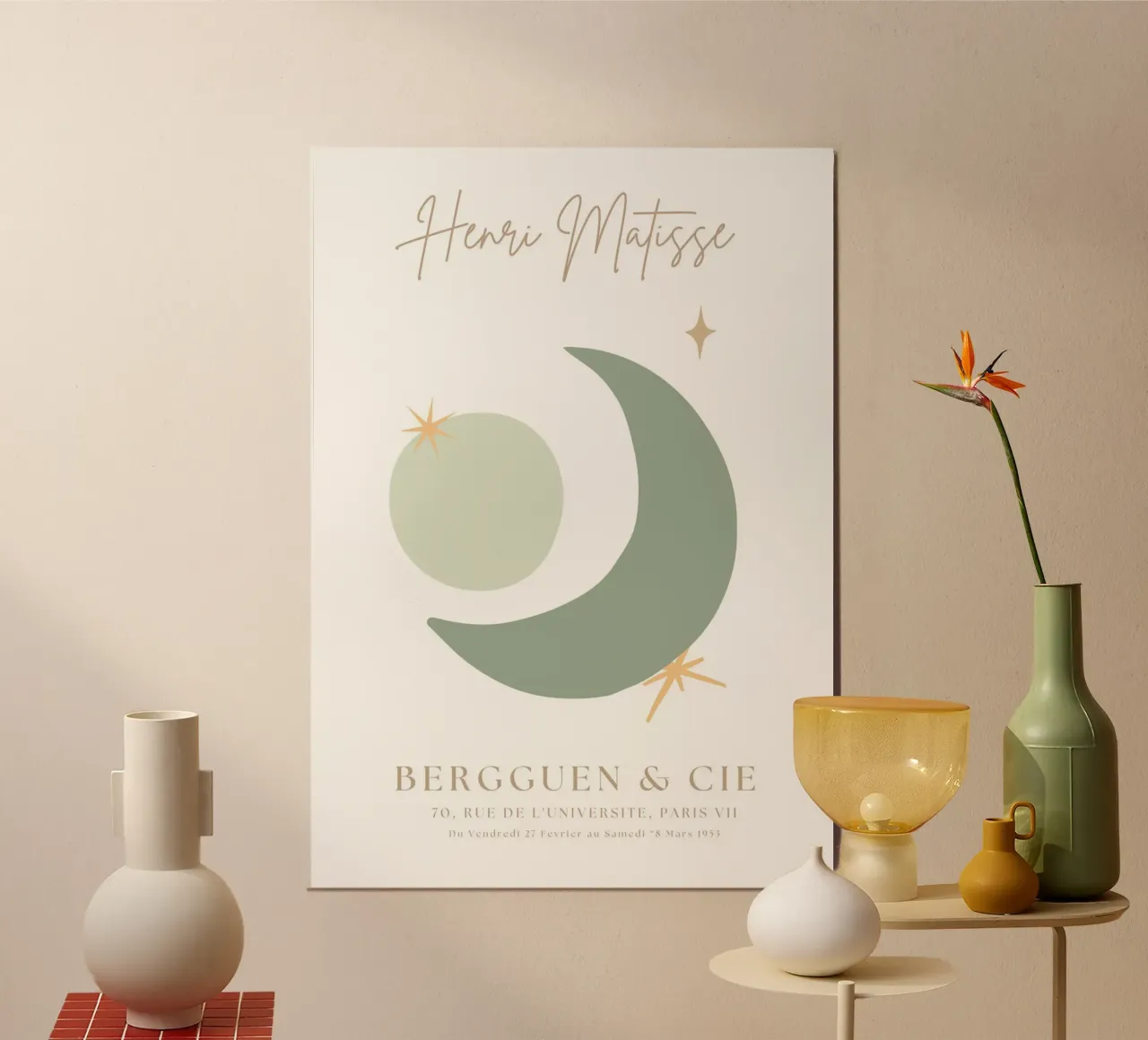Sage Green Henri Matisse Abstract Print Hahnemühle von pdigitalprints