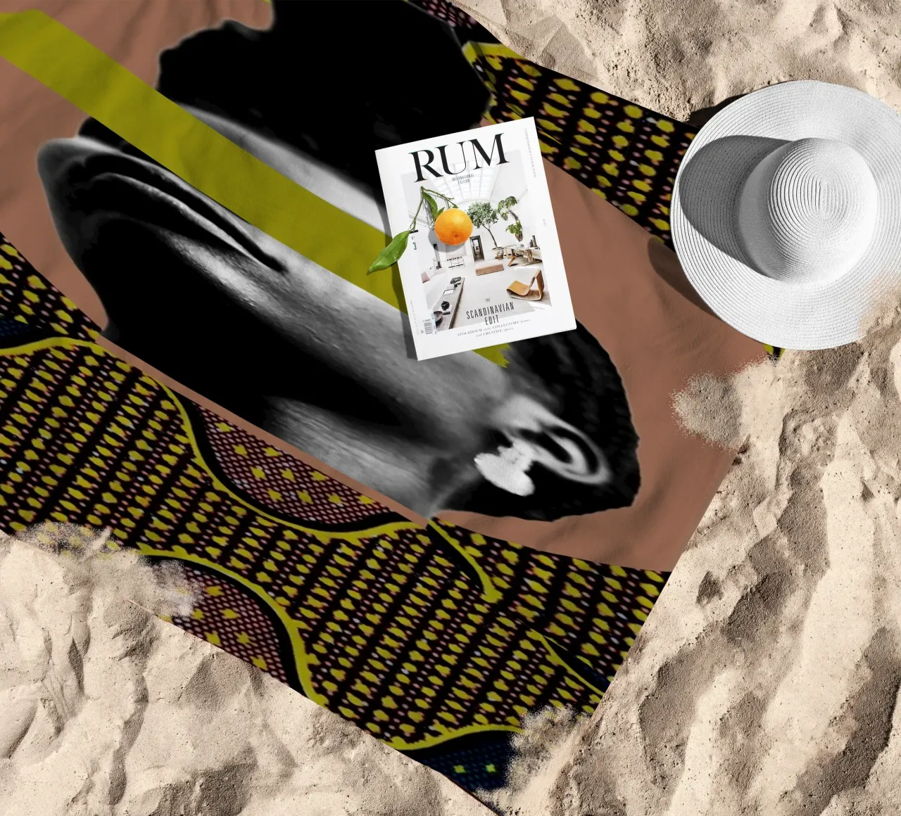 Afro Vistas beach towel by Mathudace Créas