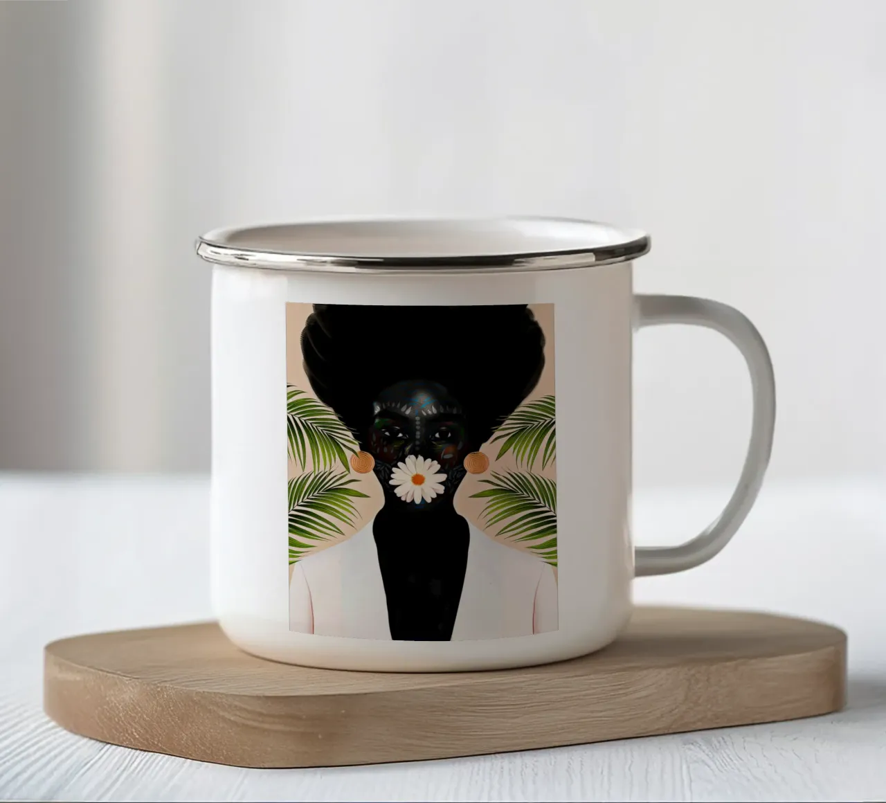 Afro Gallery tazza in smalto da Mathudace Créas