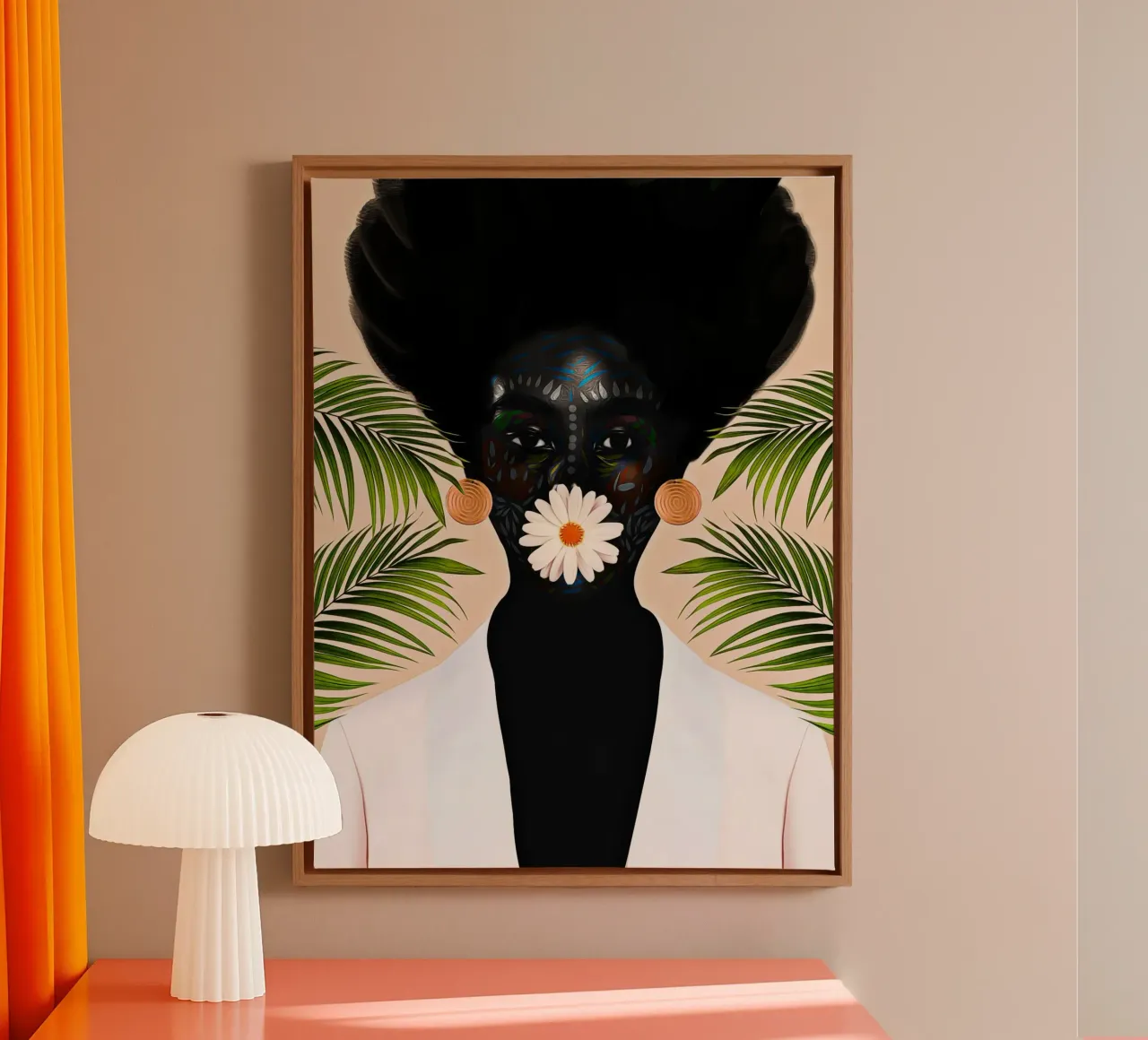 Afro Gallery tela con Cornice a cassetta da Mathudace Créas