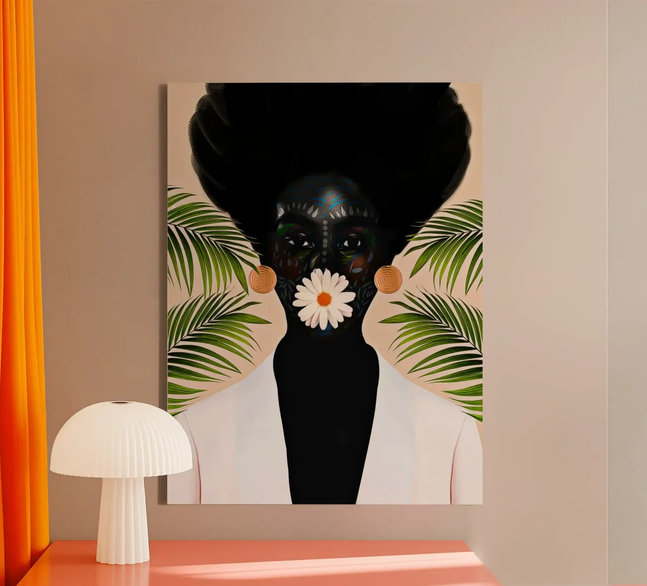 Afro Gallery tela con Cornice a cassetta da Mathudace Créas