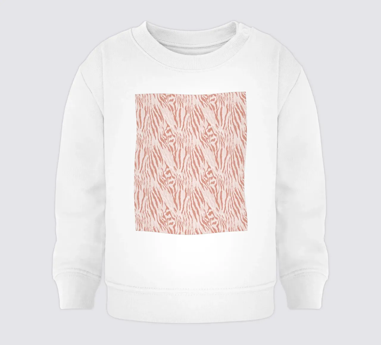 Zebra Tigre Stampa Animale In Rosa Tan Arancione Boho Chic Y2K felpa neonato da Gentle Echoes Art