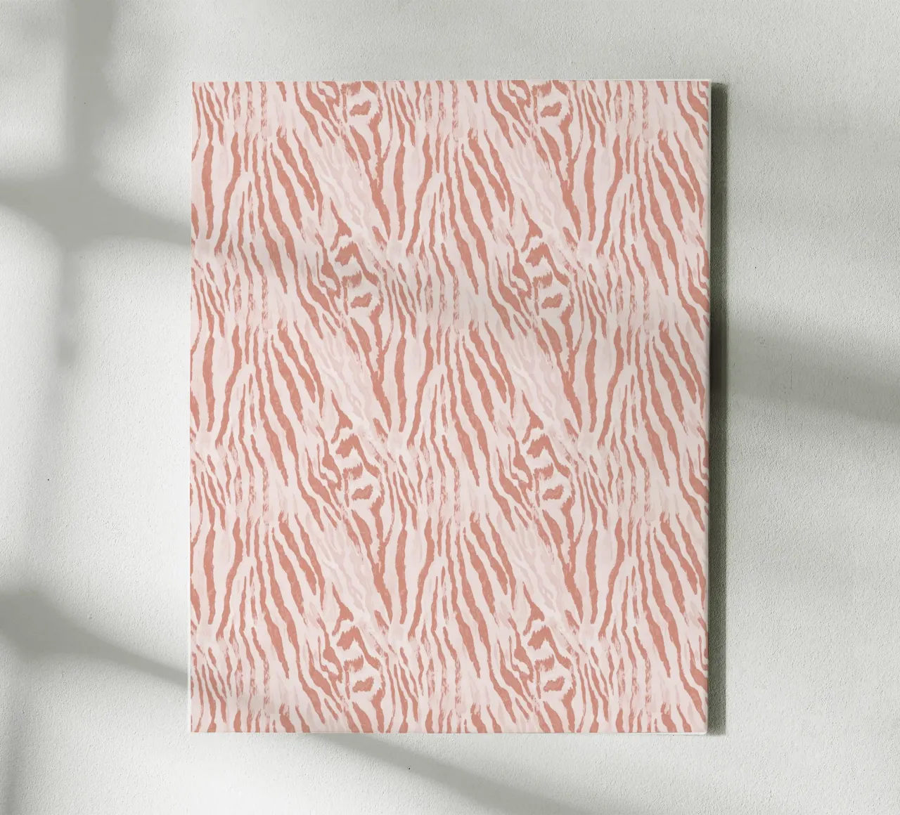 Zebra Tiger Animal Print In Rose Tan Orange Boho Chic Y2K toile avec Caisse américaine de Gentle Echoes Art