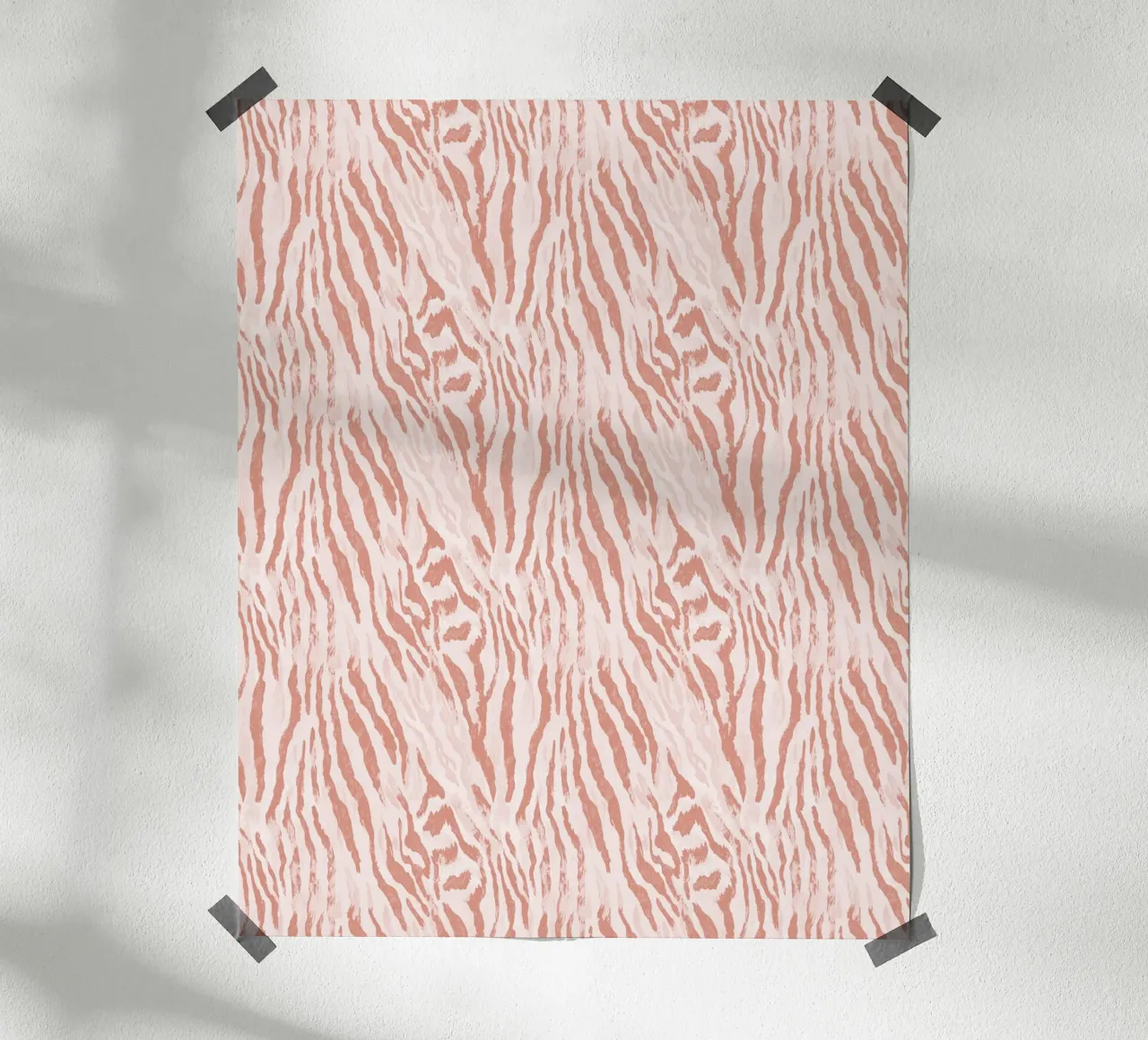 Zebra Tigre Stampa Animale In Rosa Tan Arancione Boho Chic Y2K carta hahnemühle da Gentle Echoes Art