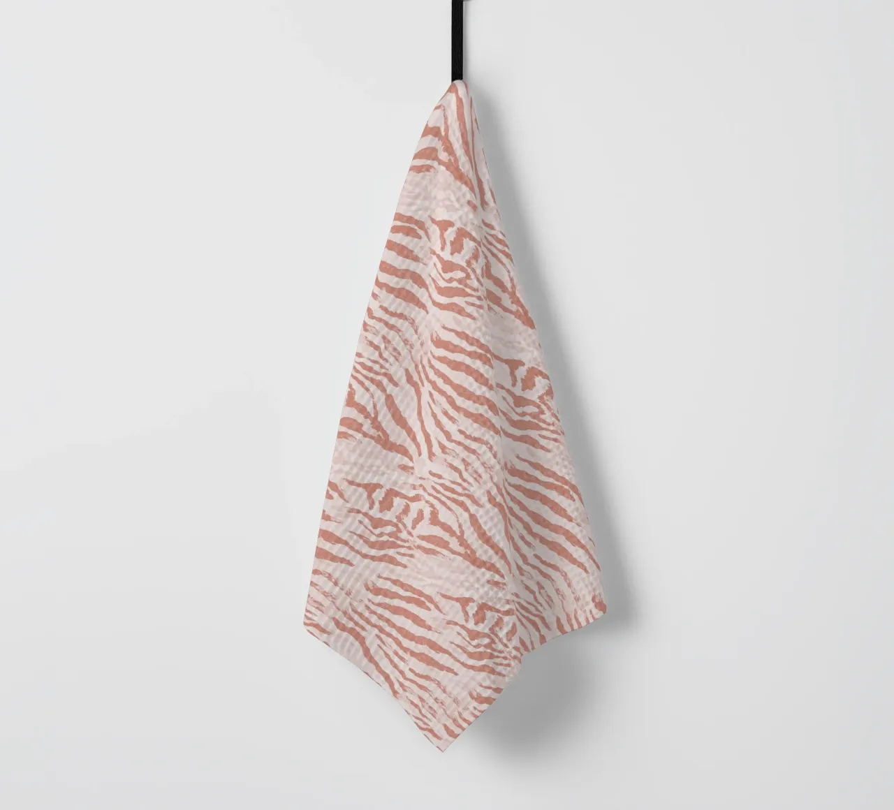 Zebra Tiger Animal Print In Rose Tan Orange Boho Chic Y2K torchon de Gentle Echoes Art