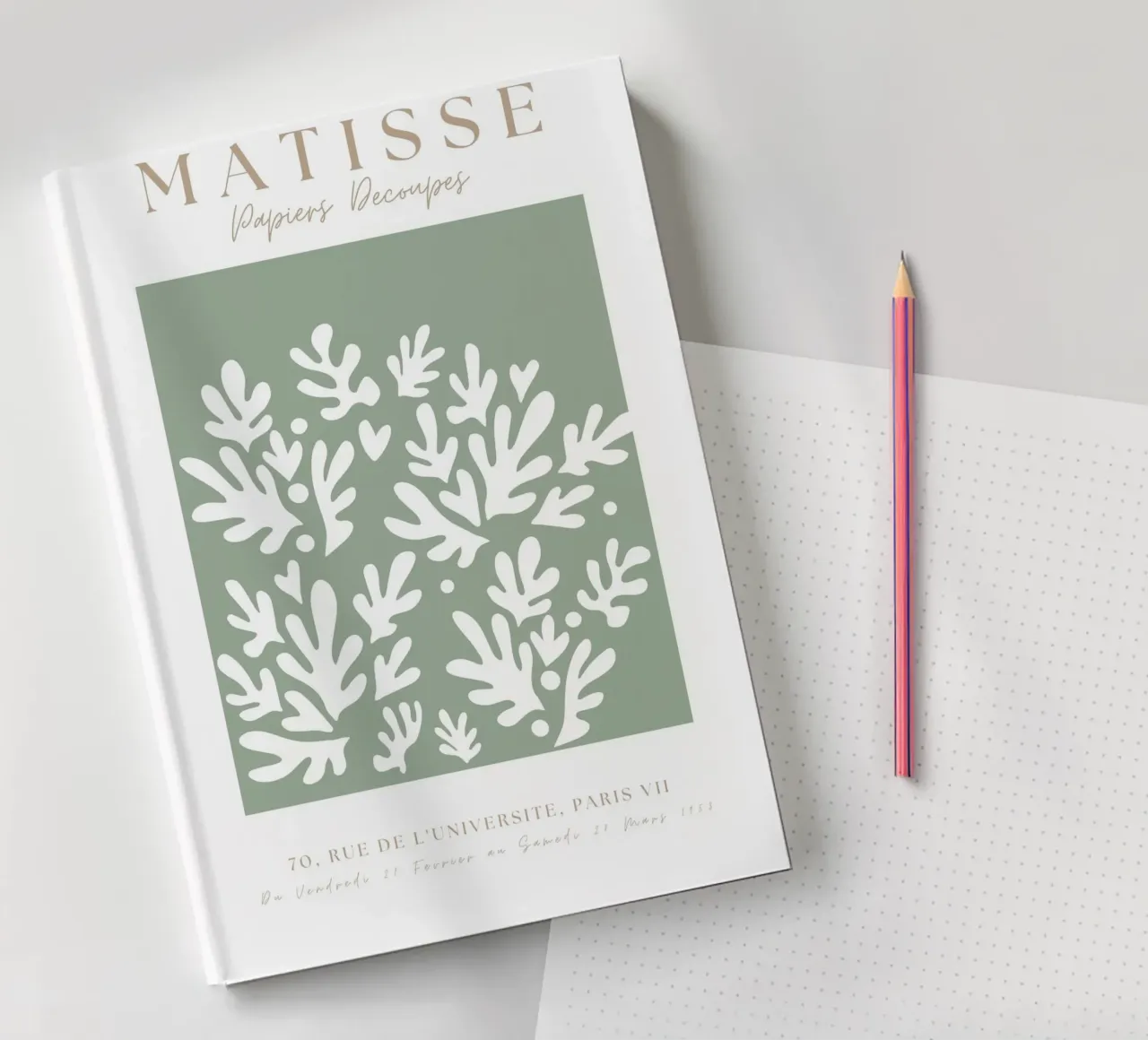 Henri Matisse Abstract Art,Matisse Cut Out Art,Sage Green notebook by pdigitalprints
