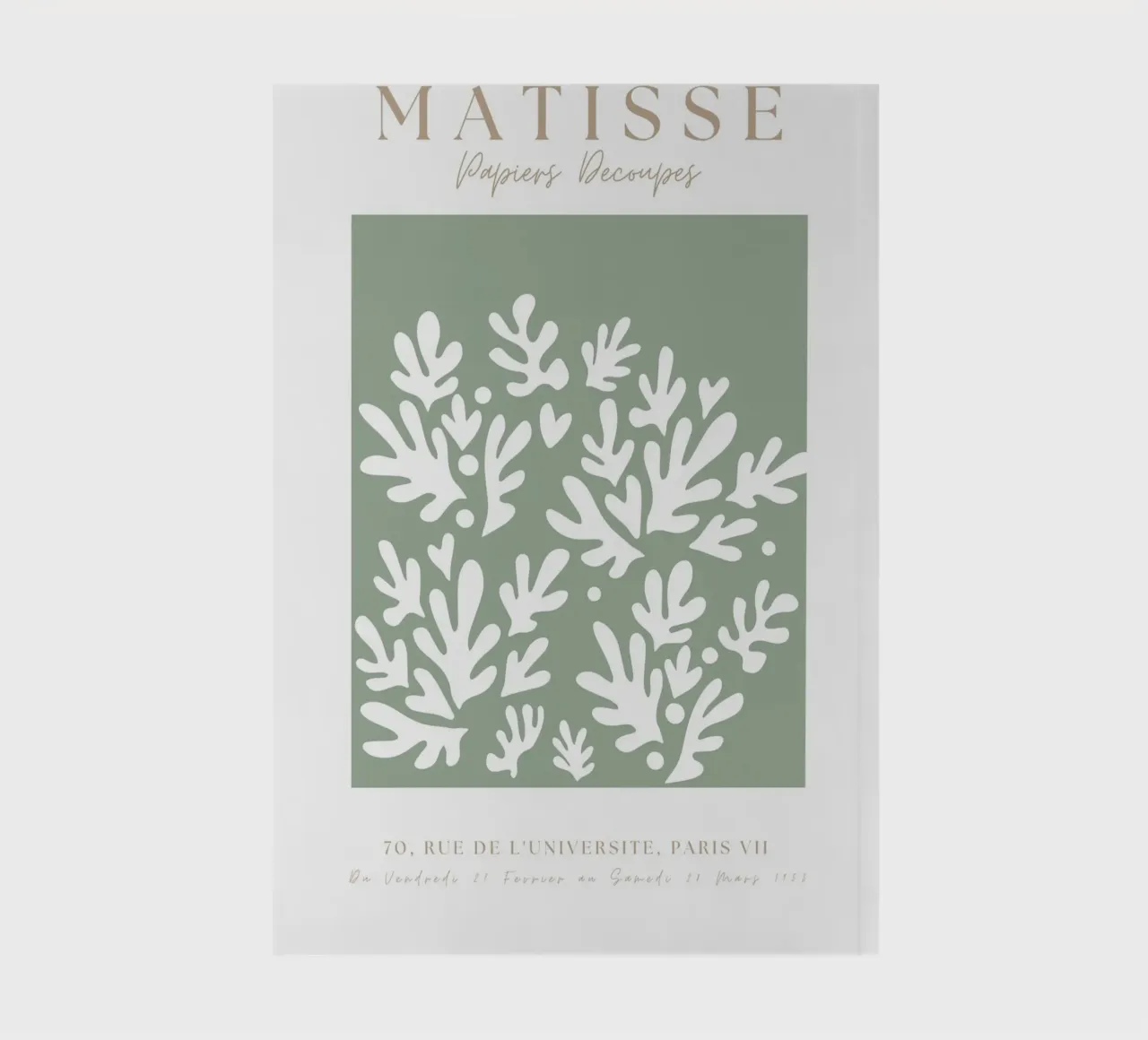 Henri Matisse Abstract Art,Matisse Cut Out Art,Sage Green notebook by pdigitalprints