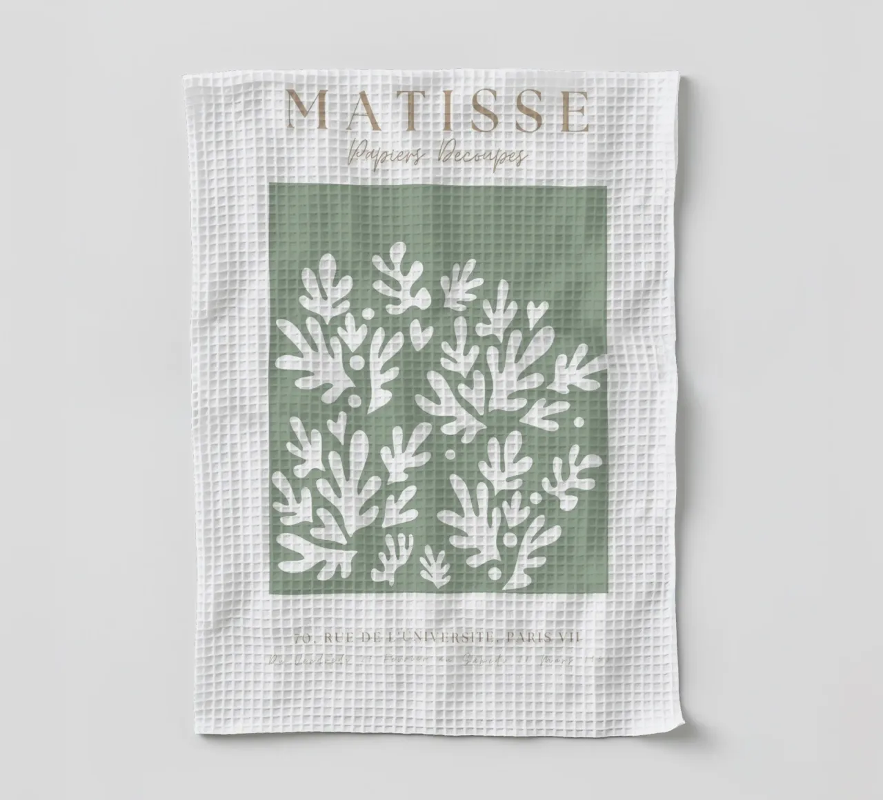 Henri Matisse Abstract Art,Matisse Cut Out Art,Sage Green Geschirrtuch von pdigitalprints