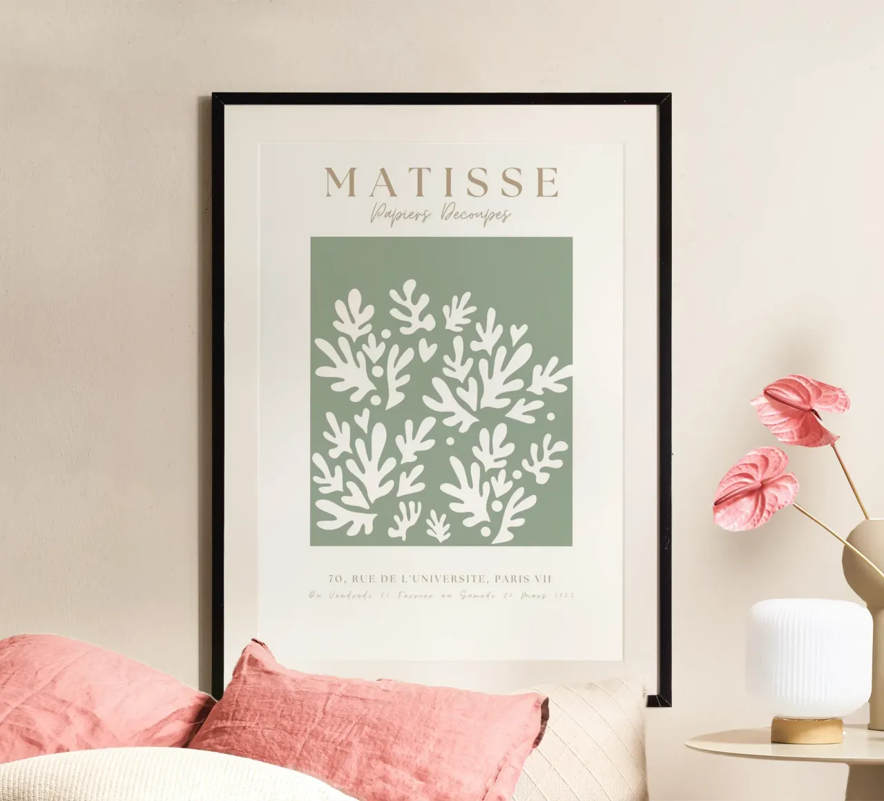 Henri Matisse Abstract Art,Matisse Cut Out Art,Sage Green Hahnemühle von pdigitalprints