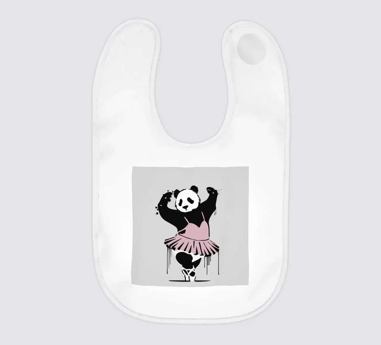 Tanzender Panda im Ballett-Stil – Kreative Eleganz Babylätzchen von namosh