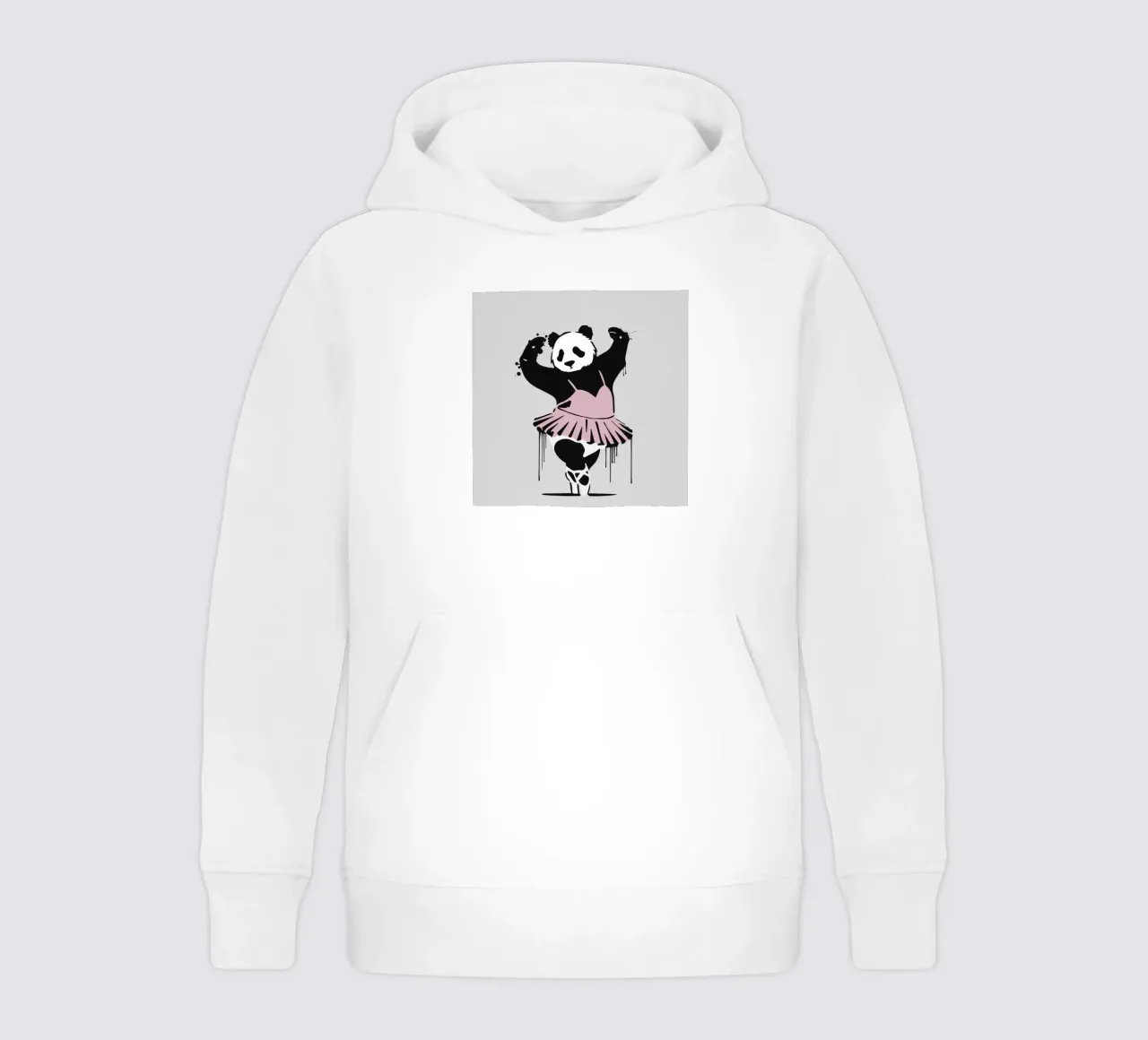 Dancing panda in ballet style - Creative elegance kids hoodie by namosh