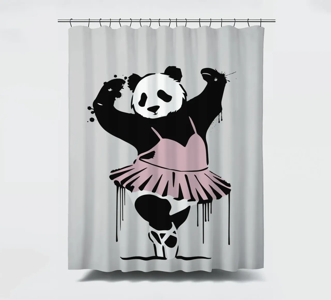 Dansende panda in balletstijl - Creatieve elegantie douchegordijn van namosh