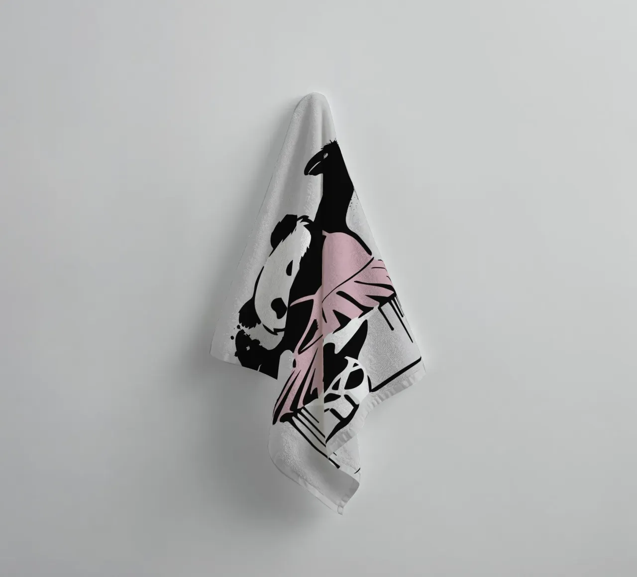 Panda dansant style ballet - Élégance créative serviette de bain de namosh