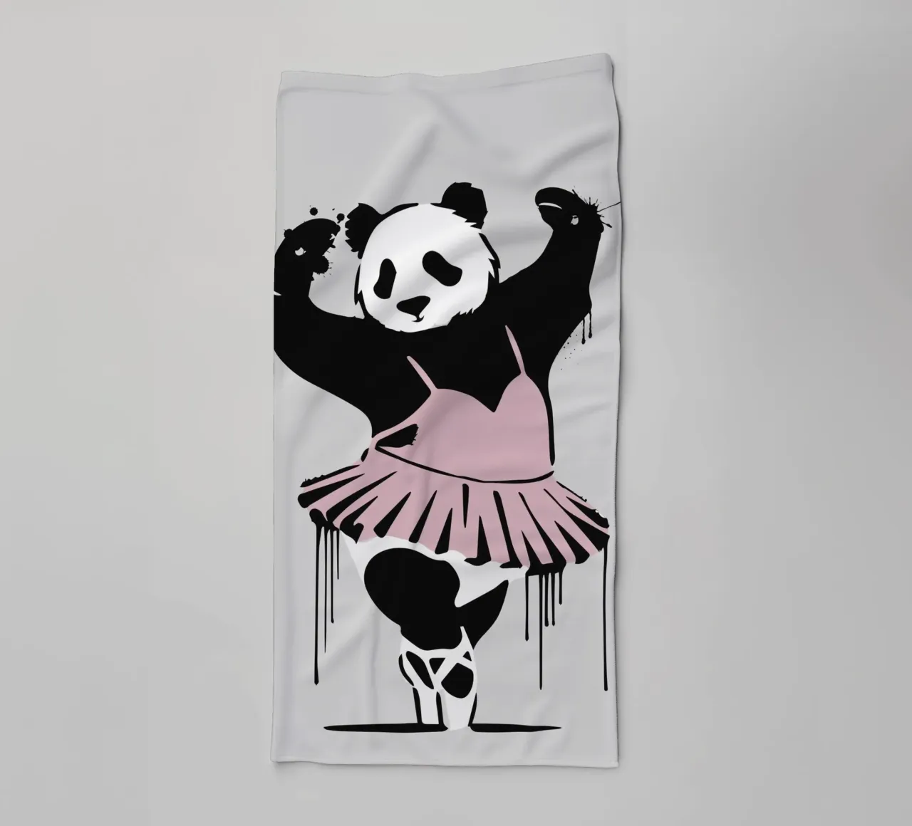 Panda dansant style ballet - Élégance créative serviette de bain de namosh