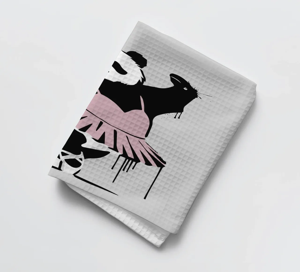 Panda dansant style ballet - Élégance créative torchon de namosh