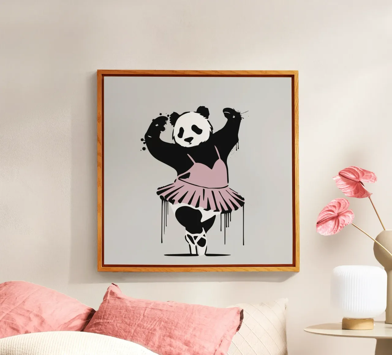 Dansende panda in balletstijl - Creatieve elegantie acryl van namosh