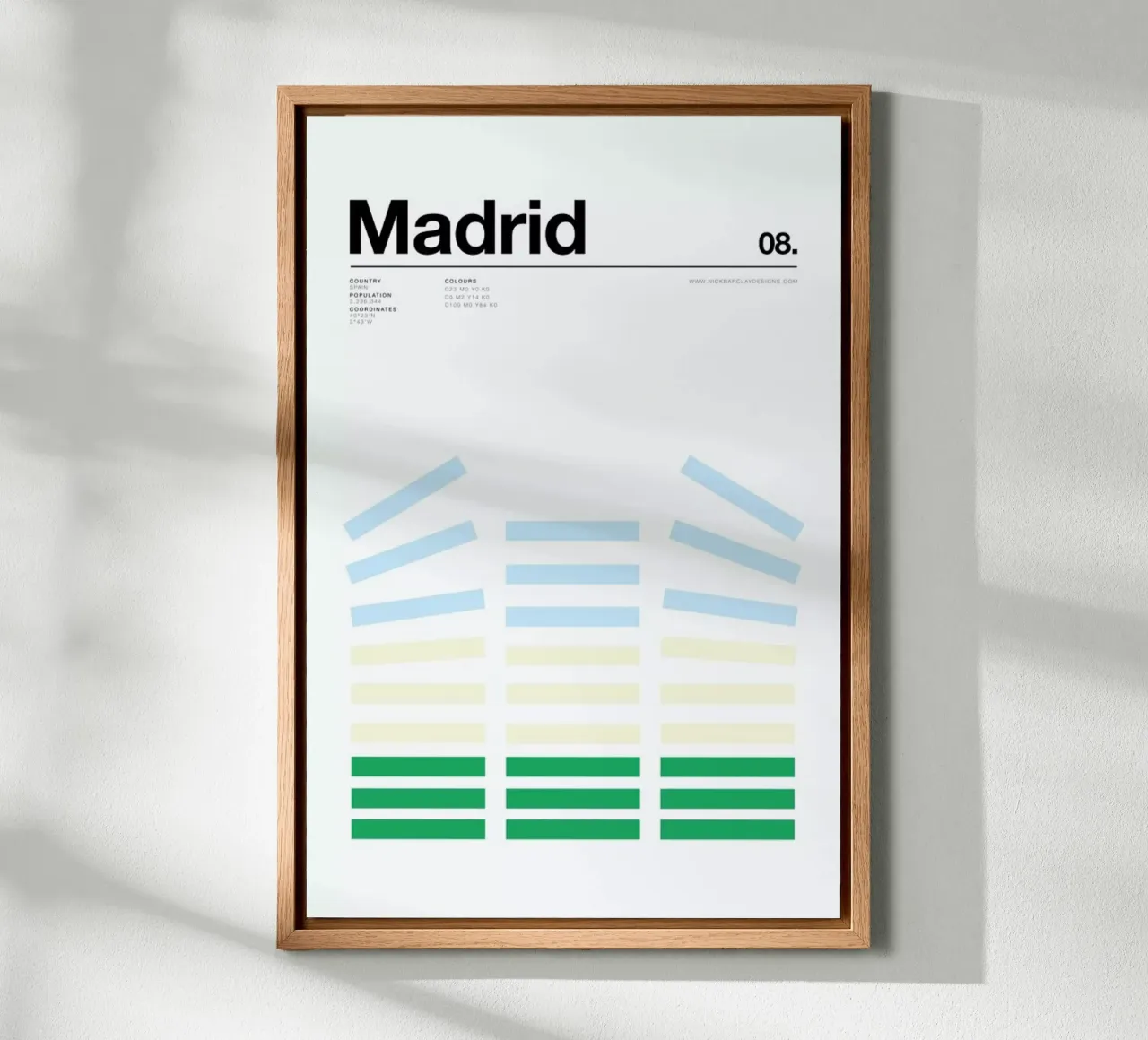 Madrid tela con Cornice a cassetta da Nick Barclay