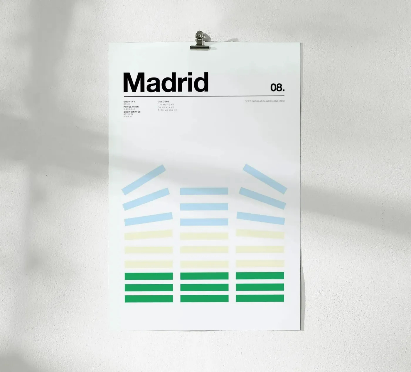 Madrid poster by Nick Barclay