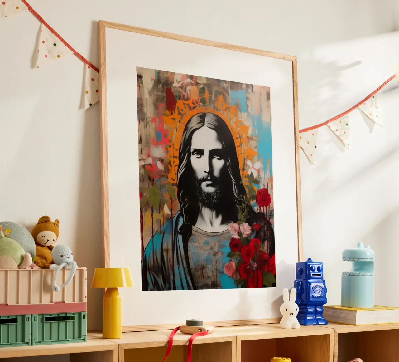 Gesù | Arte di strada in stile hippie carta hahnemühle da Autofocus