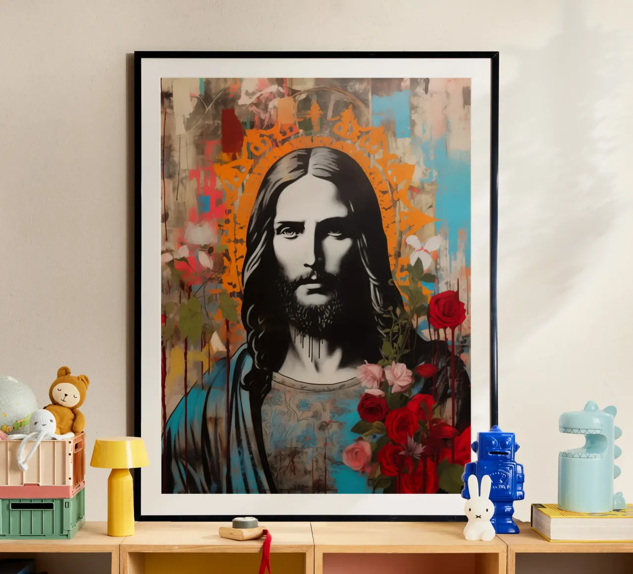Gesù | Arte di strada in stile hippie carta hahnemühle da Autofocus