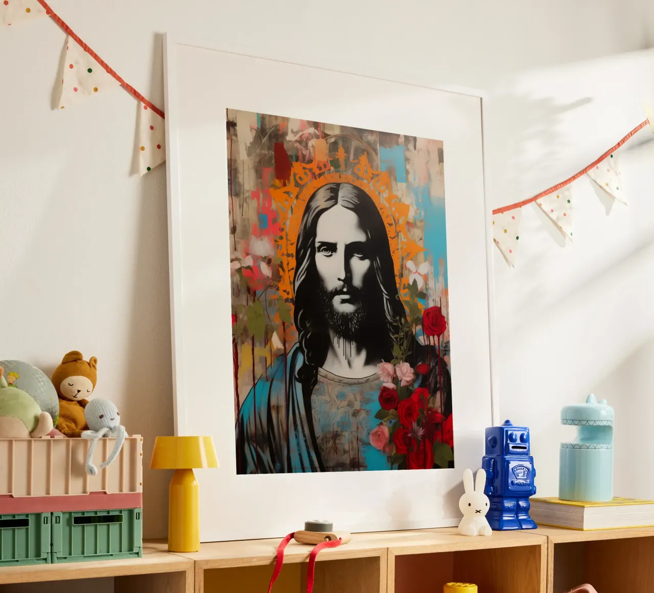 Gesù | Arte di strada in stile hippie carta hahnemühle da Autofocus