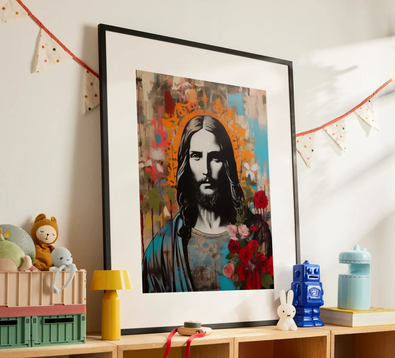 Gesù | Arte di strada in stile hippie carta hahnemühle da Autofocus