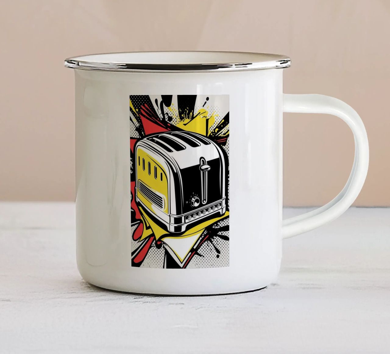 Tostapane POP tazza in smalto da Rezh creations
