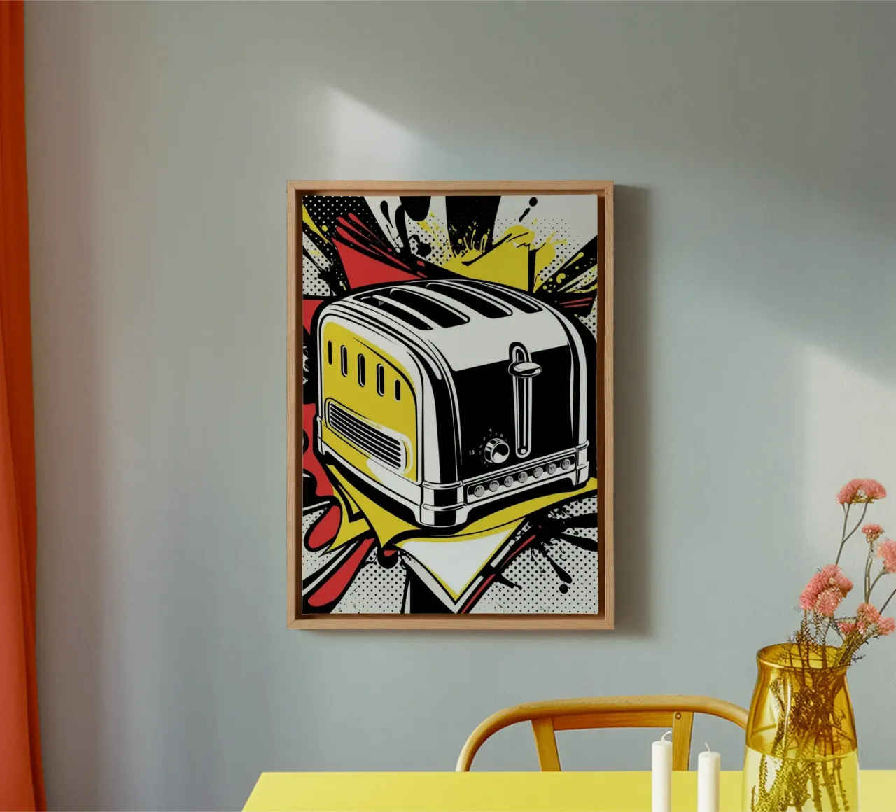 Tostapane POP tela con Cornice a cassetta da Rezh creations
