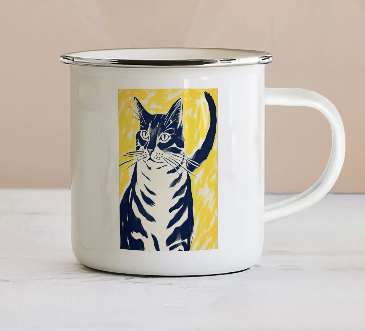 Patas elegantes taza de esmalte de DaarbyN