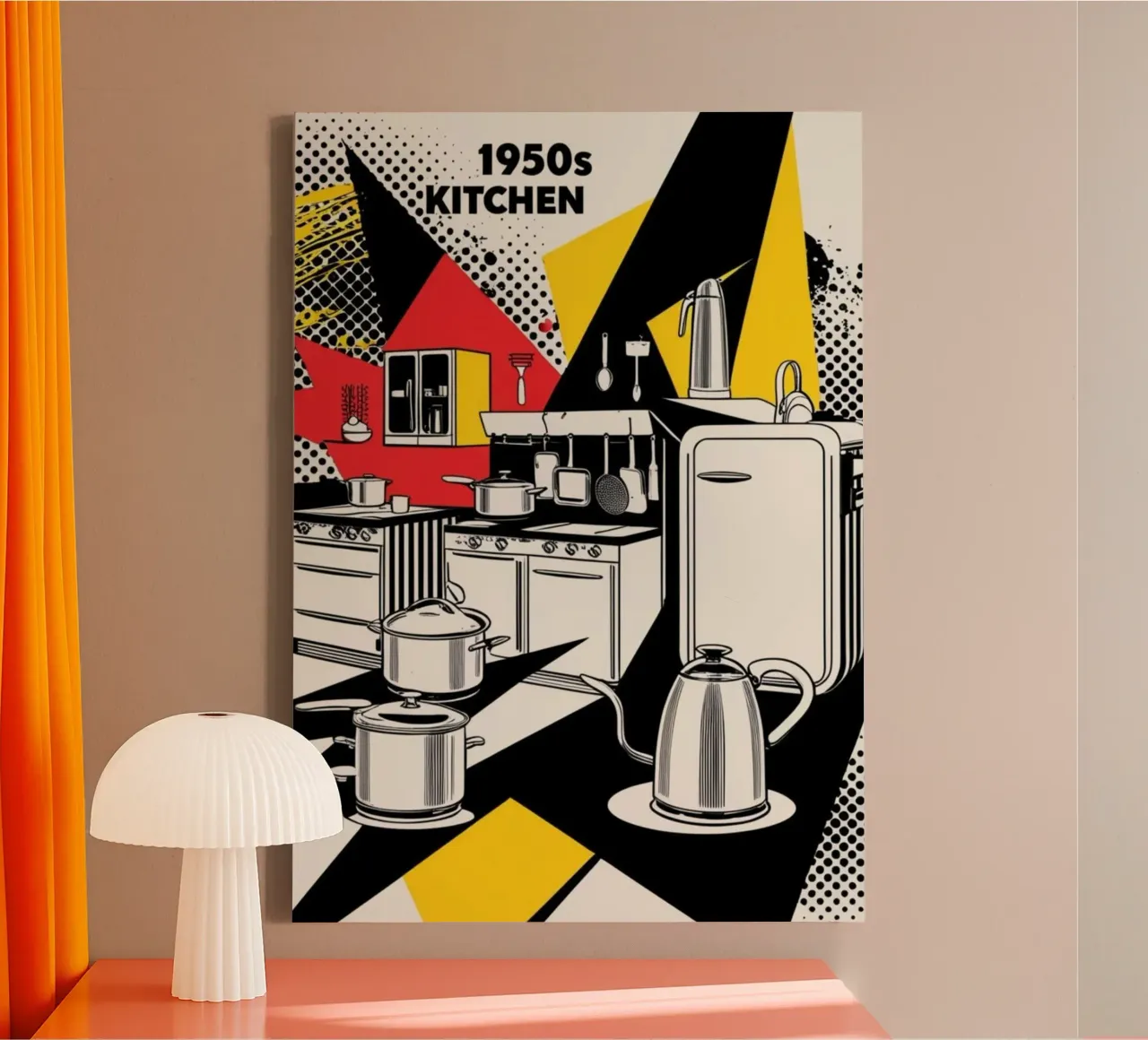 Cucina POP tela con Cornice a cassetta da Rezh creations