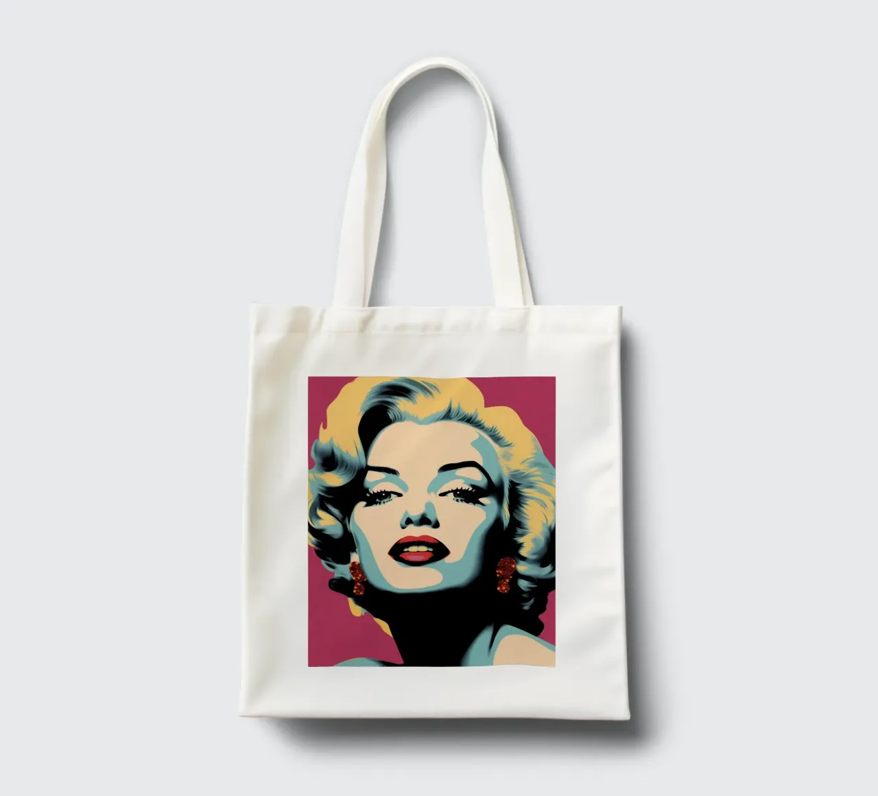 Ritratto pop art di Marilyn borsa in juta da Autofocus