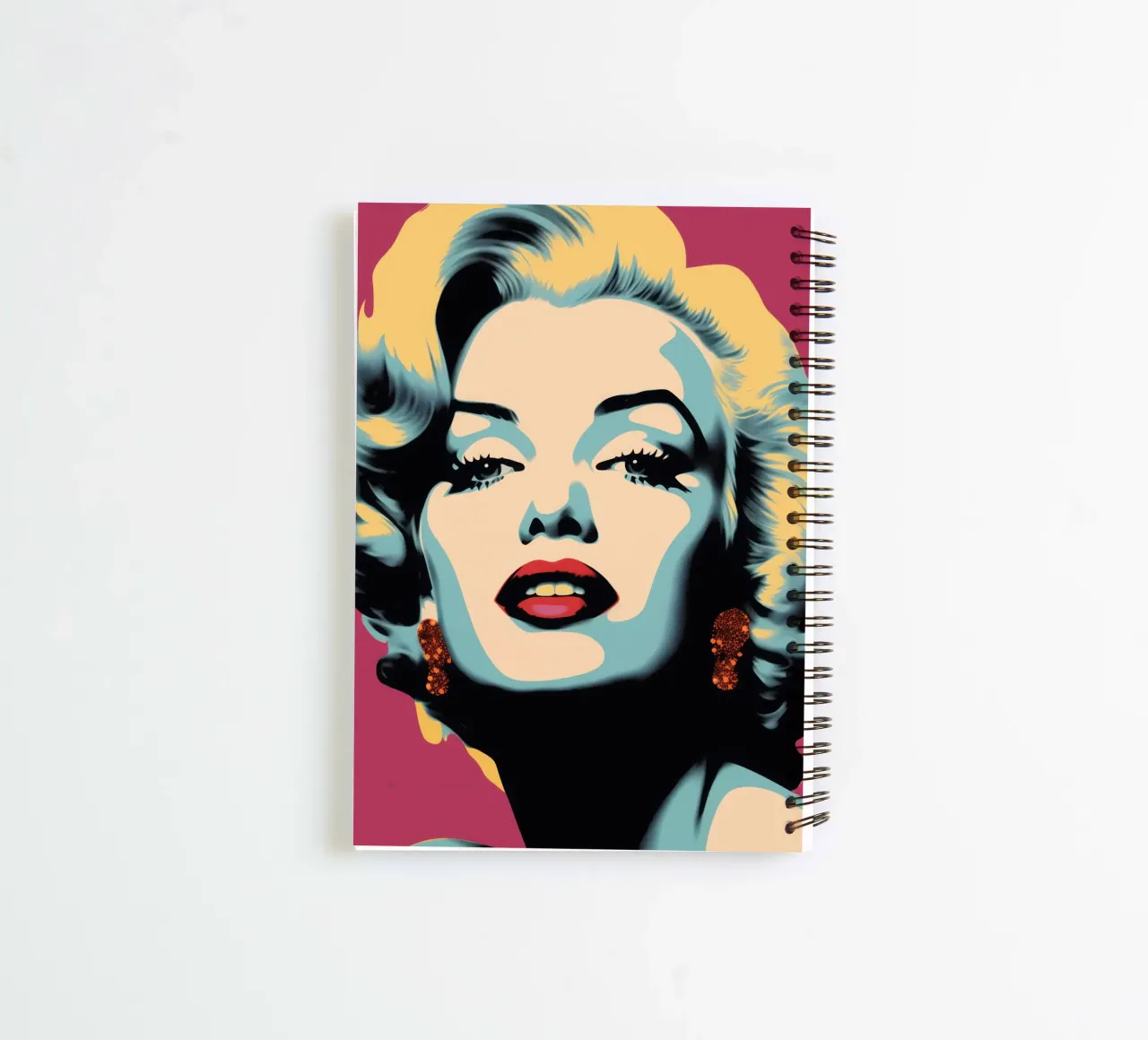 Marilyn Pop Art Portrait spiral notebook by Autofocus