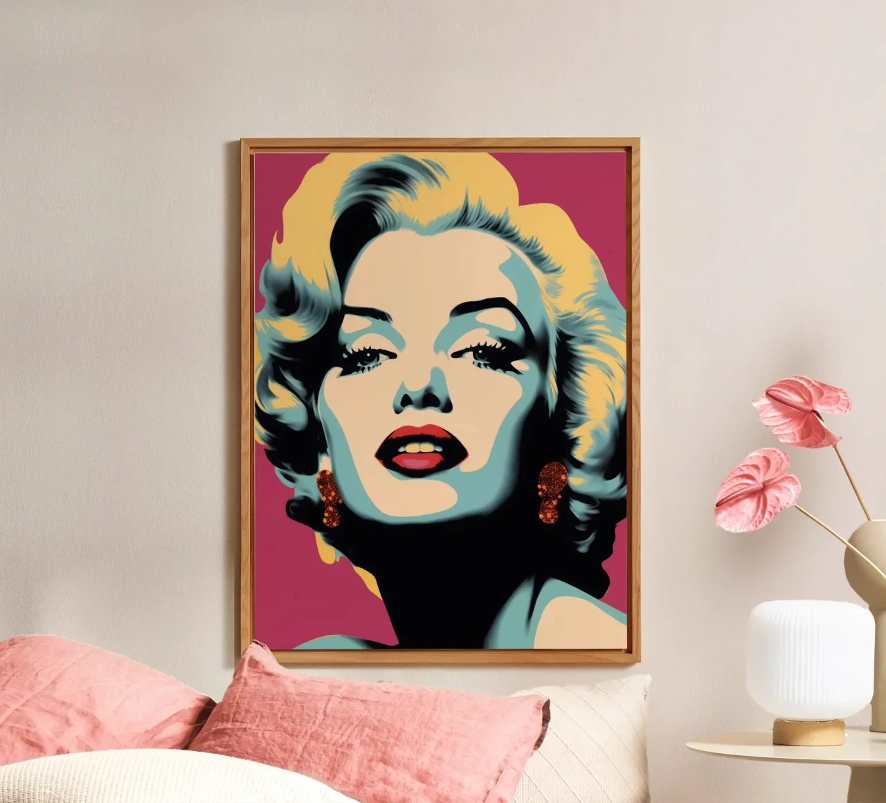 Marilyn Pop Art Portrait alu-dibond by Autofocus