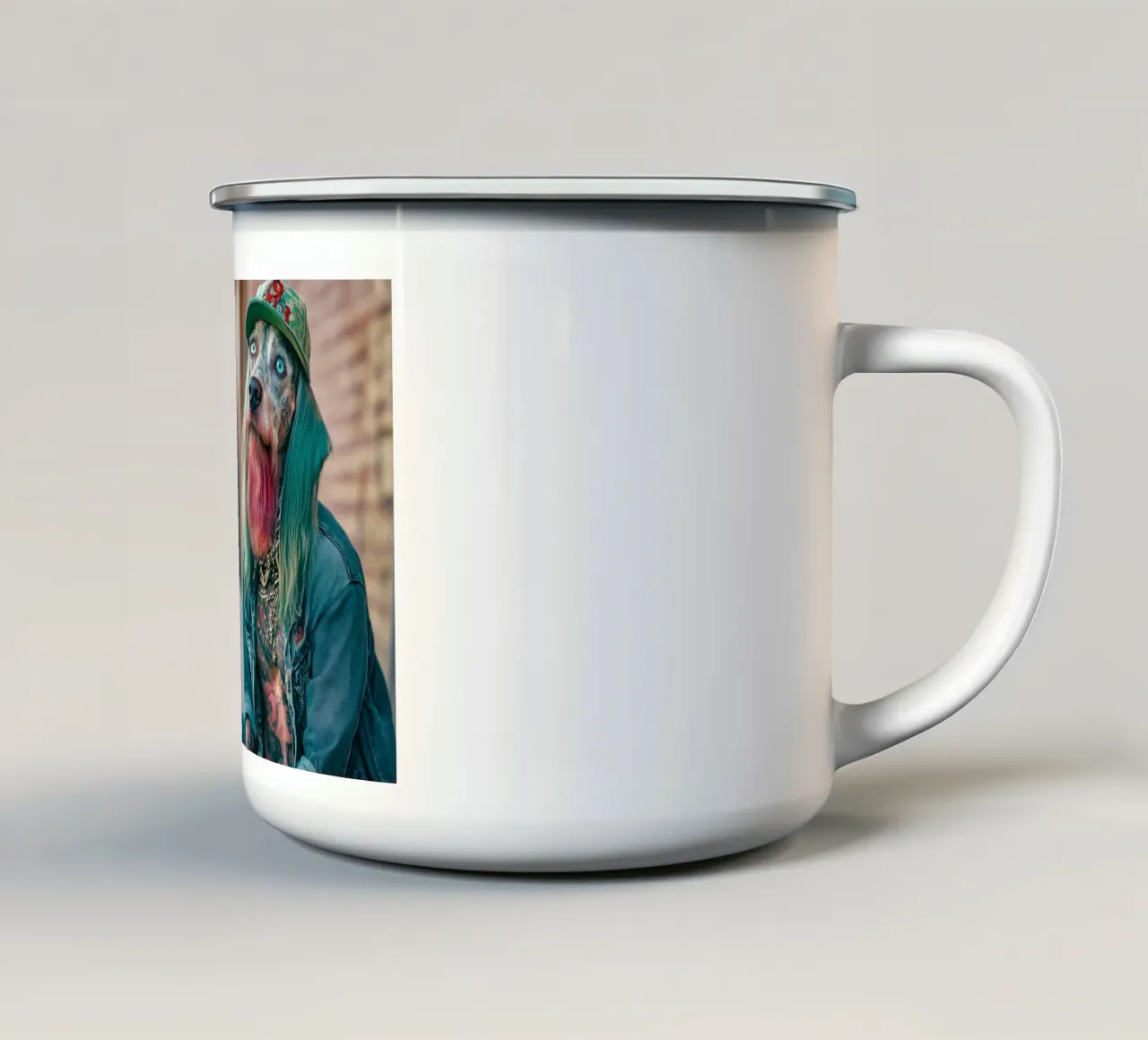 Mick tazza in smalto da Affiches Chien Originales – Dogland