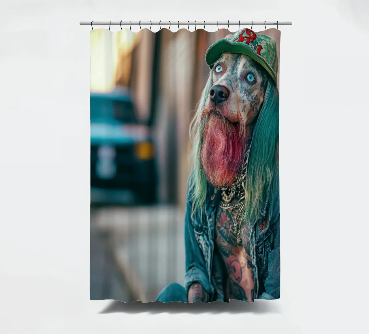 Mick Duschvorhang von Affiches Chien Originales – Dogland