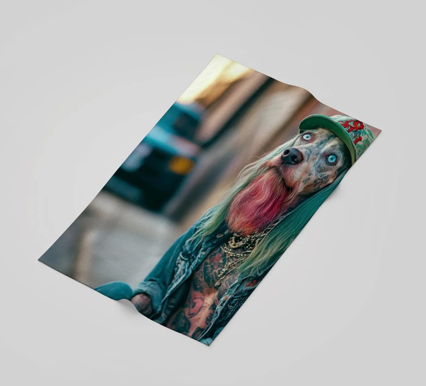 Mick Strandtuch von Affiches Chien Originales – Dogland