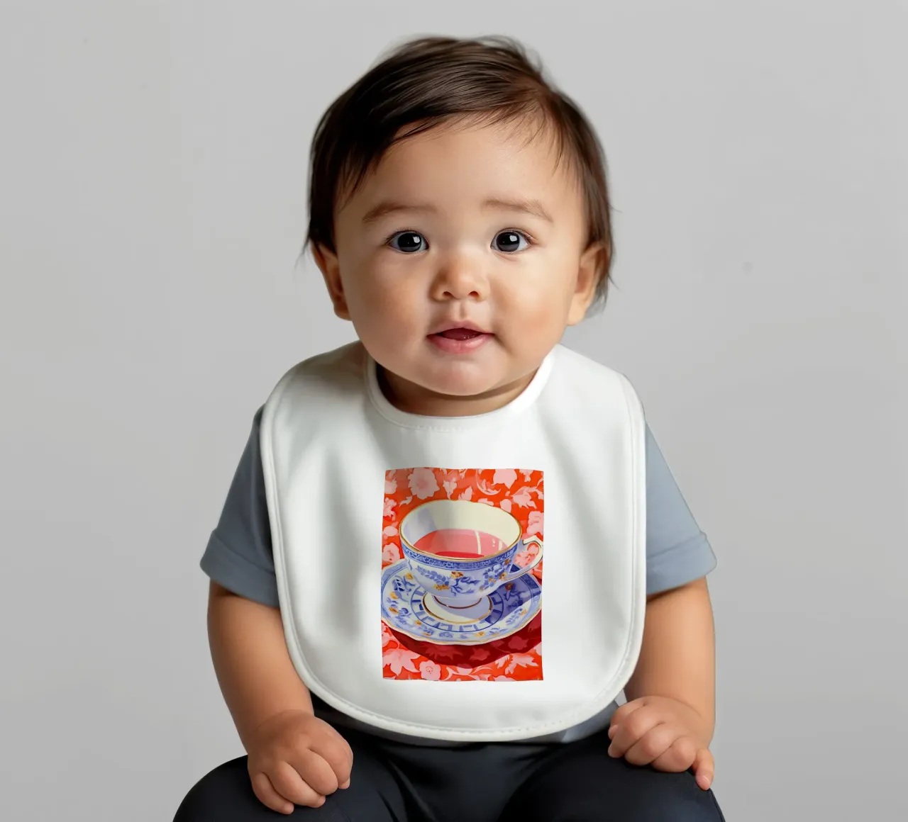 Tea Elegance baby bib by DaarbyN