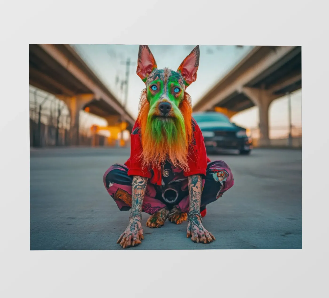 Ziggy backlit folie van Affiches Chien Originales – Dogland