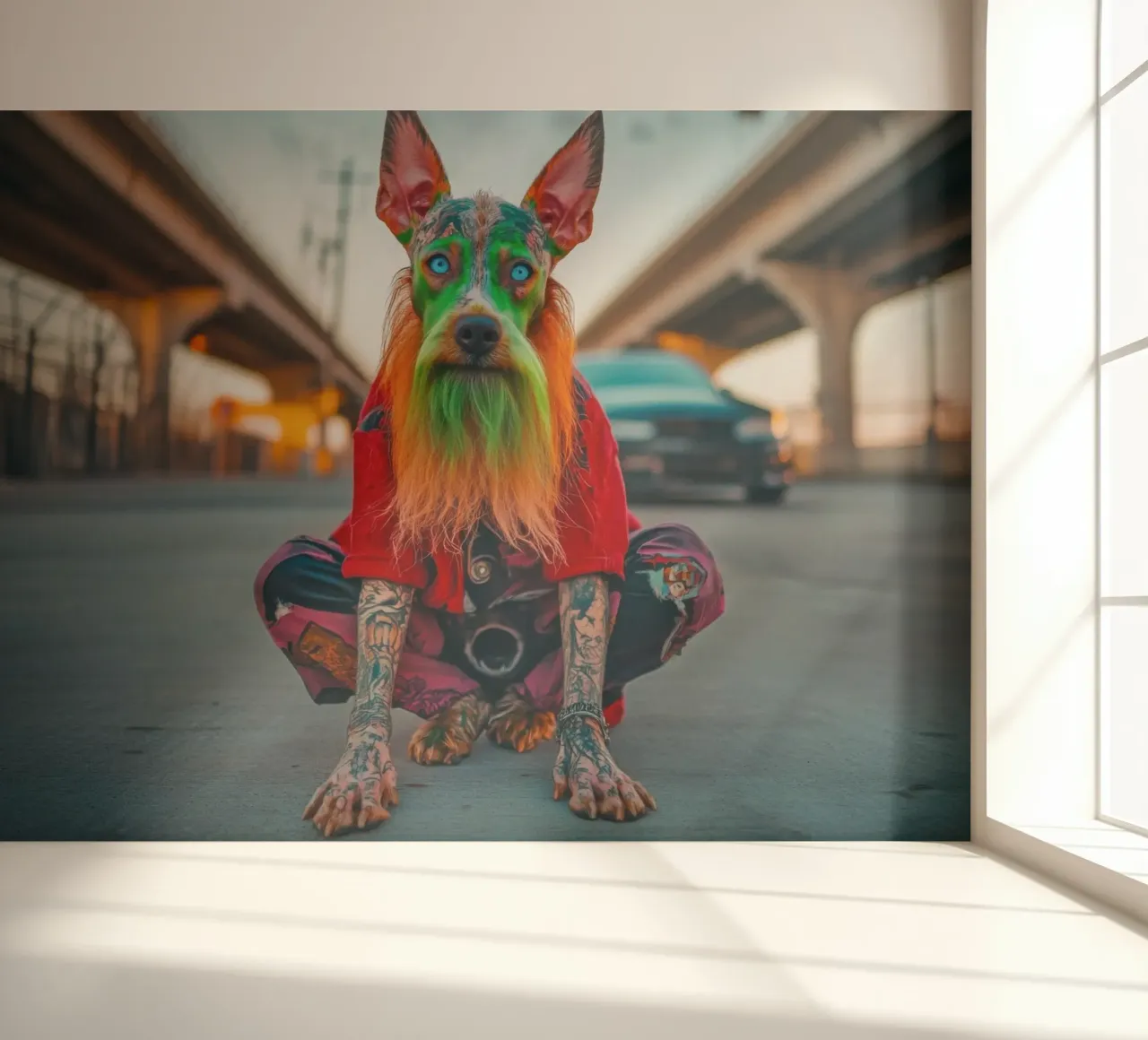 Ziggy fotobehang van Affiches Chien Originales – Dogland